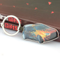 Design Your Own Promotional Brass Photo Charm Blank Custom Printed Car Keyring